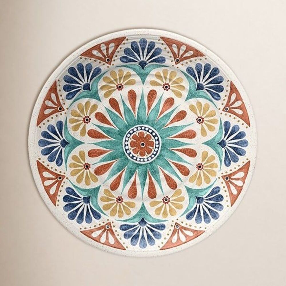 TarHong Bettina Dessert Rio 4 Moroccan-style Medallion Melamine Dinner Plates